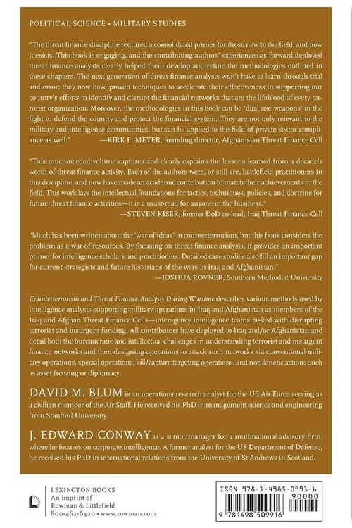 Produktbild: Counterterrorism and Threat Finance Analysis during Wartime