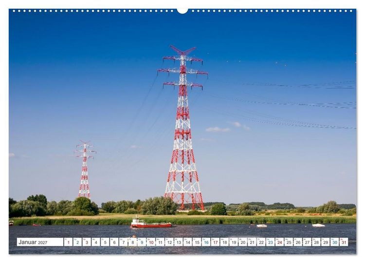 Produktbild: Das Alte Land und die Elbe. Auf dem Weg zur Flussm&uuml;ndung (Wandkalender 2027 DIN A2 quer), CALVENDO Monatskalender