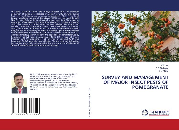 Produktbild: Survey and Management Of Major Insect Pests Of Pomegranate