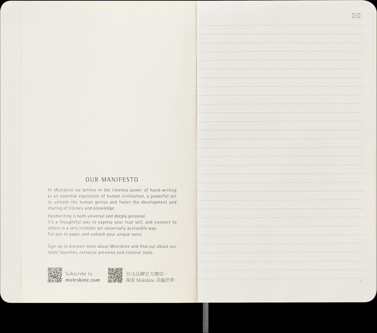 Produktbild: Moleskine Smart Notebook, Large, Ruled, Black, Soft Cover (5 x 8.25)