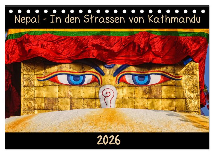 Produktbild: Nepal - In den Stra&szlig;en von Kathmandu (Tischkalender 2026 DIN A5 quer), CALVENDO Monatskalender
