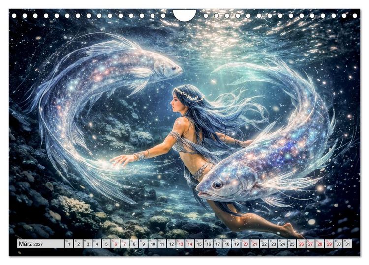 Produktbild: Sternzeichen - Die M&auml;chte des Tierkreises (Wandkalender 2027 DIN A4 quer), CALVENDO Monatskalender