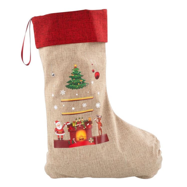 Produktbild: Idena Weihnachtsstrumpf Tannenbaum Kamin 31x46cm
