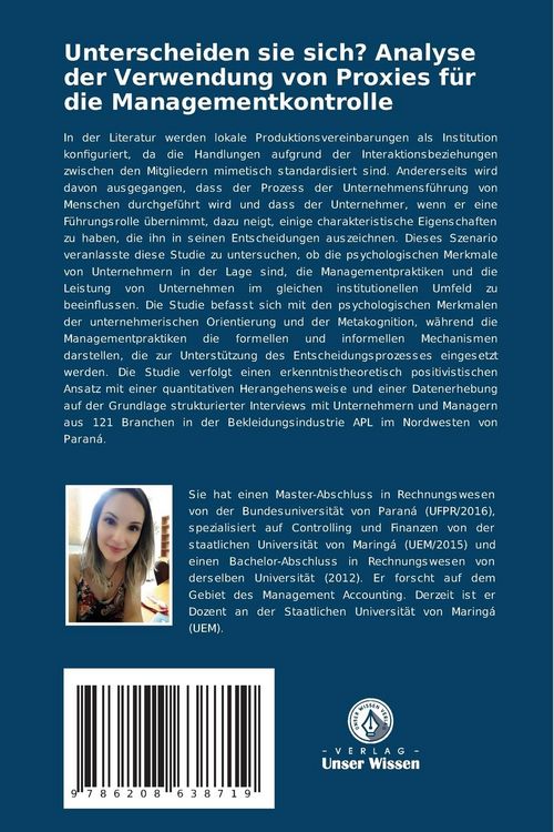 Produktbild: Unterscheiden sie sich? Analyse der Verwendung von Proxies f&uuml;r die Managementkontrolle