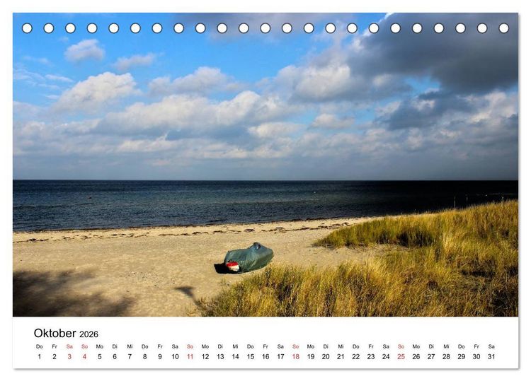 Produktbild: Ostseek&uuml;ste 2026 (Tischkalender 2026 DIN A5 quer), CALVENDO Monatskalender
