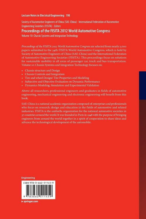 Produktbild: Proceedings of the FISITA 2012 World Automotive Congress