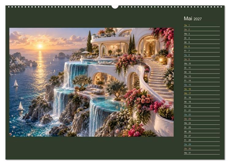 Produktbild: M&auml;rchenh&auml;user von morgen (Wandkalender 2027 DIN A2 quer), CALVENDO Monatskalender