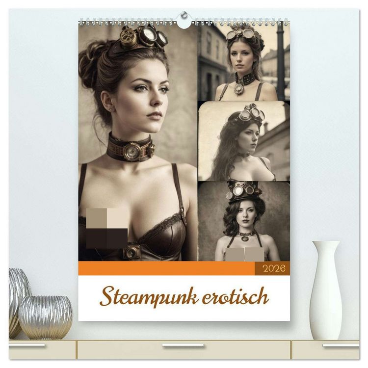 Produktbild: Steampunk erotisch (hochwertiger Premium Wandkalender 2026 DIN A2 hoch), Kunstdruck in Hochglanz