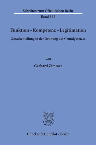 Produktbild: Funktion - Kompetenz - Legitimation.