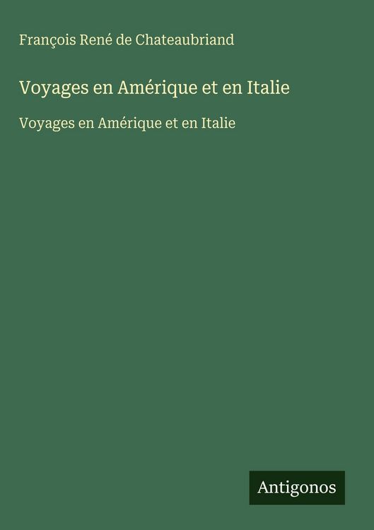 Produktbild: Voyages en Am&eacute;rique et en Italie