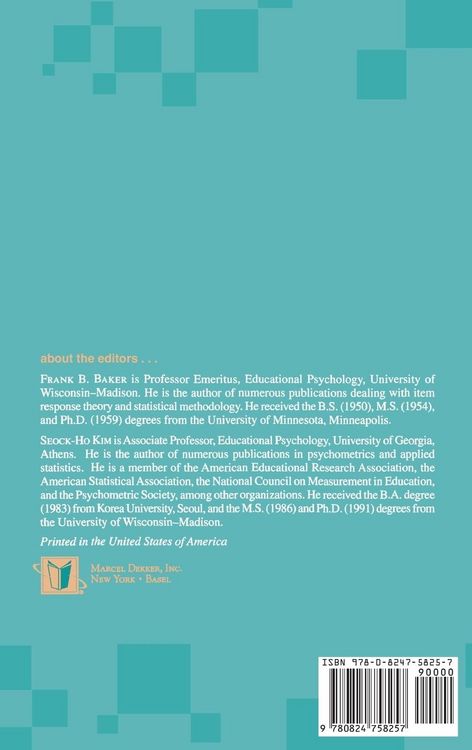 Produktbild: Item Response Theory