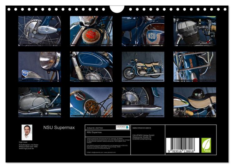 Produktbild: NSU Supermax (Wandkalender 2026 DIN A4 quer), CALVENDO Monatskalender