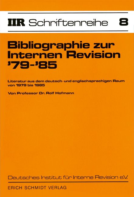Produktbild: Bibliographie zur Internen Revision '79-'85