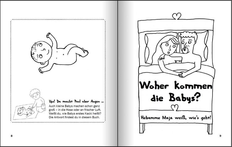Produktbild: Das große Storchenmalbuch - Mach's dir bunt! Hebammenwissen für Kinder zum Thema Babys machen, kriegen, haben