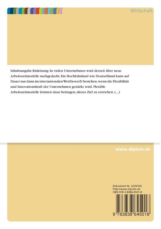 Produktbild: M&ouml;glichkeiten und Probleme von Langzeitarbeitszeitkonten