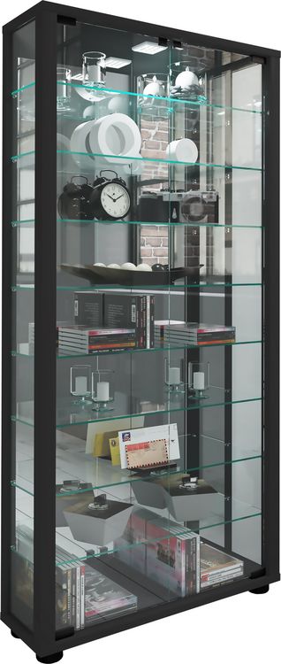 Produktbild: Glas Stand Vitrine Sammelvitrine Lumo Maxi Spiegel