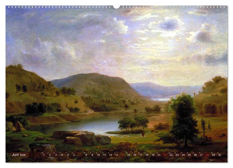 Produktbild: Gemalte Landschaften (hochwertiger Premium Wandkalender 2026 DIN A2 quer), Kunstdruck in Hochglanz