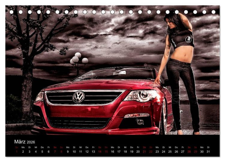 Produktbild: Cars and Girls (Tischkalender 2026 DIN A5 quer), CALVENDO Monatskalender