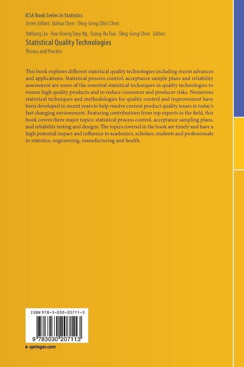 Produktbild: Statistical Quality Technologies