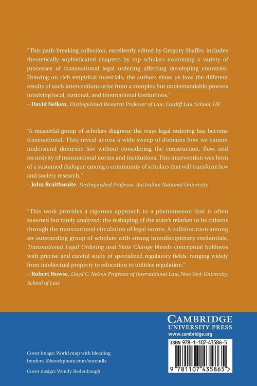 Produktbild: Transnational Legal Ordering and State Change