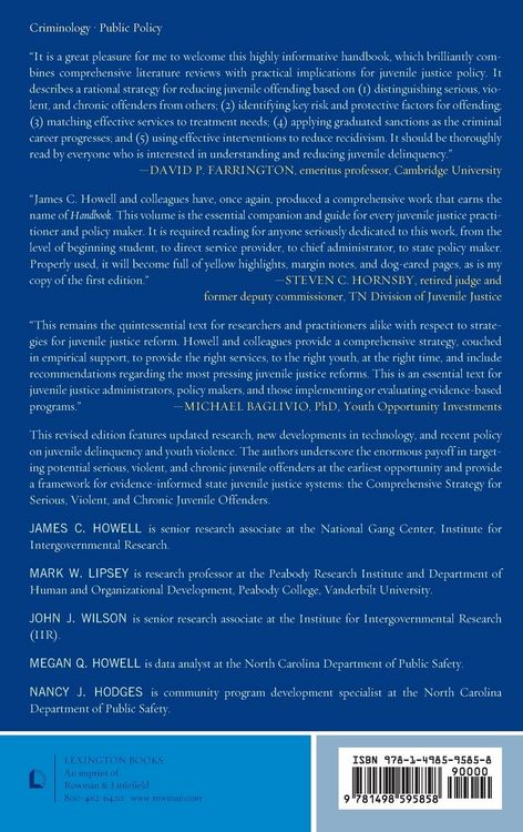 Produktbild: Handbook for Evidence-Based Juvenile Justice Systems