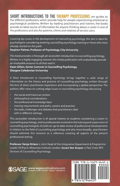 Produktbild: A Short Introduction to Counselling Psychology