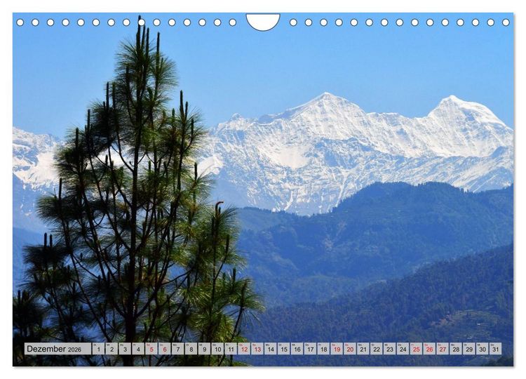 Produktbild: Uttarakhand &ndash; Land der G&ouml;tter (Wandkalender 2026 DIN A4 quer), CALVENDO Monatskalender