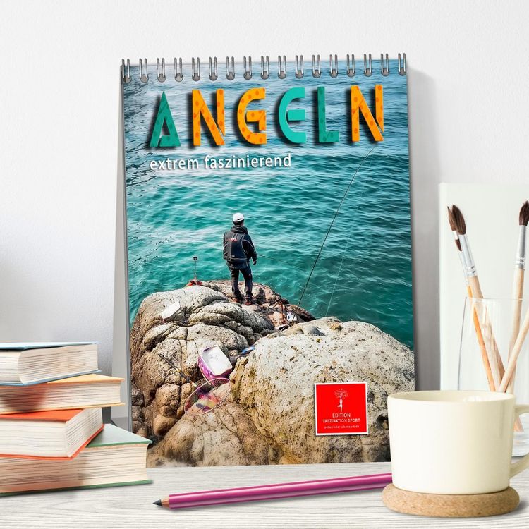 Produktbild: Angeln - extrem faszinierend (Tischkalender 2026 DIN A5 hoch), CALVENDO Monatskalender