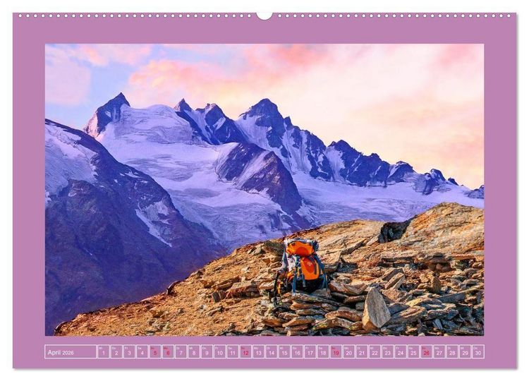 Produktbild: Die H&ouml;chsten der Alpen (Wandkalender 2026 DIN A2 quer), CALVENDO Monatskalender