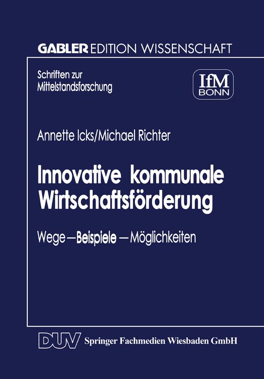 Produktbild: Innovative kommunale Wirtschaftsf&ouml;rderung