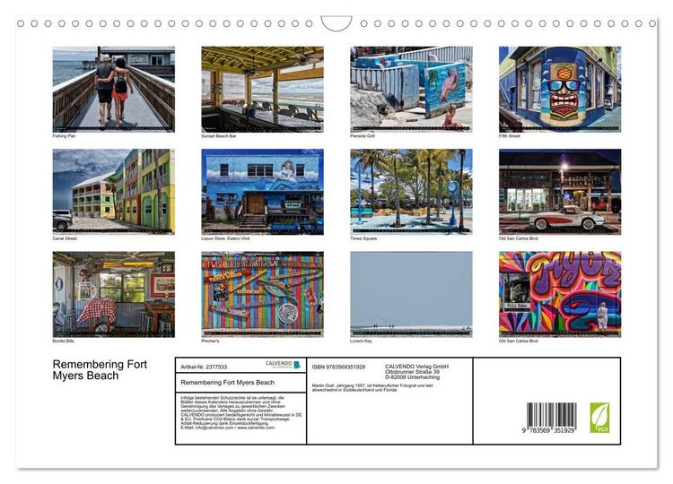 Produktbild: Remembering Fort Myers Beach (Wandkalender 2027 DIN A3 quer), CALVENDO Monatskalender