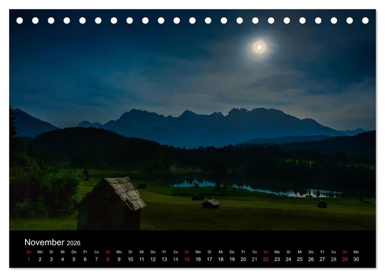 Produktbild: Licht &uuml;ber oberbayrischen Bergen und Seen (Tischkalender 2026 DIN A5 quer), CALVENDO Monatskalender
