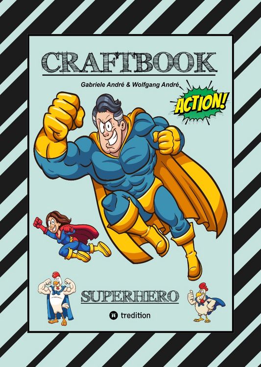 Produktbild: Craftbook - Superhelden - Tolle Motive - Bastelanleitung Superheldenkost&uuml;m - Knifflige R&auml;tsel - Lustige Aufgaben - Ideenfindung - Tiere