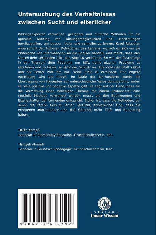 Produktbild: Untersuchung des Verh&auml;ltnisses zwischen Sucht und elterlicher