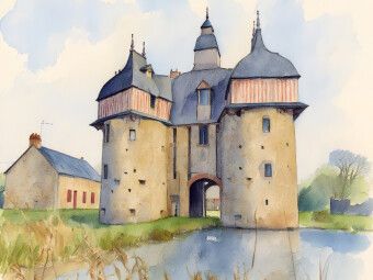 Produktbild: CALVENDO Puzzle Manoir de la Saucerie | 1000 Teile Lege-Gr&ouml;&szlig;e 64x48cm Foto-Puzzle f&uuml;r gl&uuml;ckliche Stunden