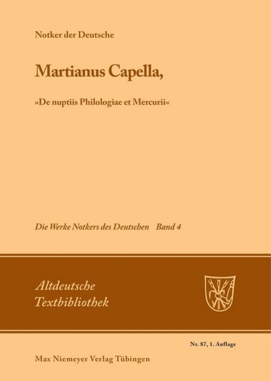 Produktbild: Martianus Capella, &raquo;De nuptiis Philologiae et Mercurii&laquo;