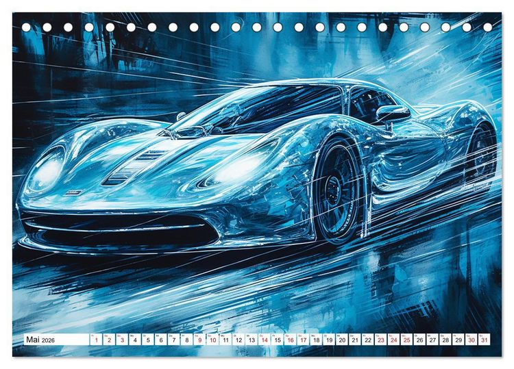 Produktbild: Neon Speed (Tischkalender 2026 DIN A5 quer), CALVENDO Monatskalender