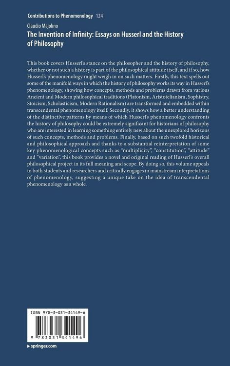 Produktbild: The Invention of Infinity: Essays on Husserl and the History of Philosophy