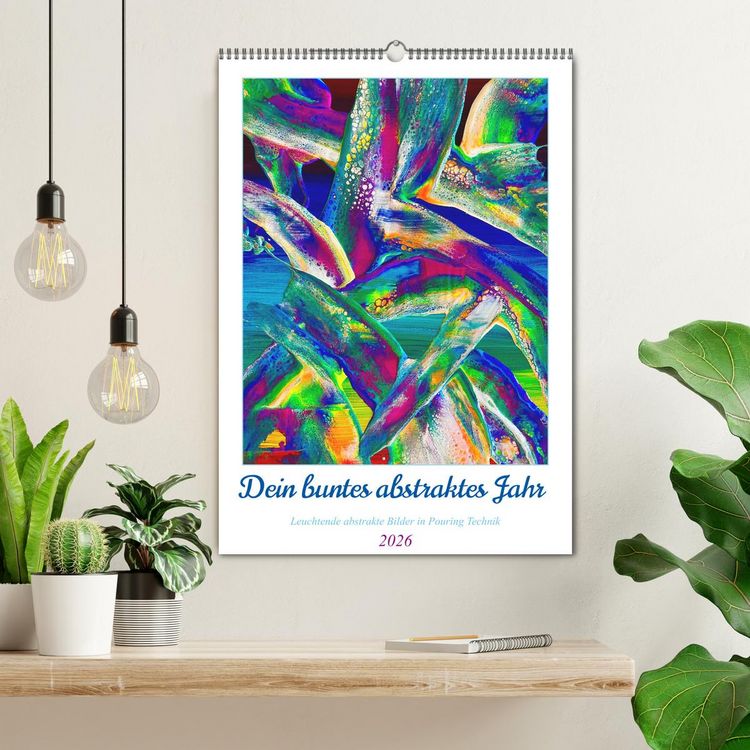 Produktbild: Dein buntes abstraktes Jahr (Wandkalender 2026 DIN A2 hoch), CALVENDO Monatskalender