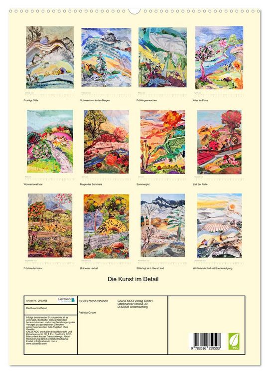 Produktbild: Die Kunst im Detail (Wandkalender 2026 DIN A2 hoch), CALVENDO Monatskalender