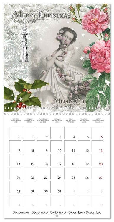 Produktbild: The Magical Roses Collages with roses from Pierre Joseph Redout&eacute; (Wall Calendar 2026 12 &times; 12 Inch) CALVENDO 12 Month Wall Calendar