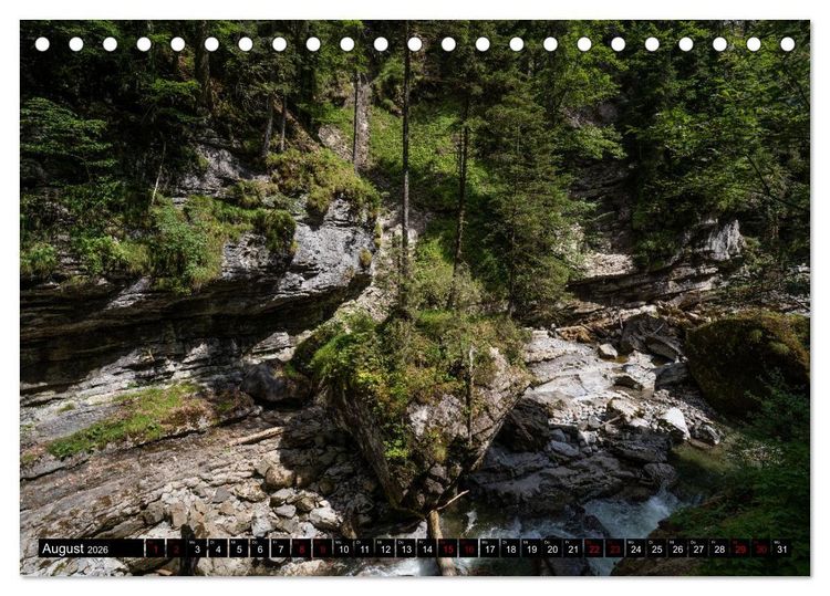 Produktbild: Breitachklamm im Wandel der Jahreszeiten (Tischkalender 2026 DIN A5 quer), CALVENDO Monatskalender