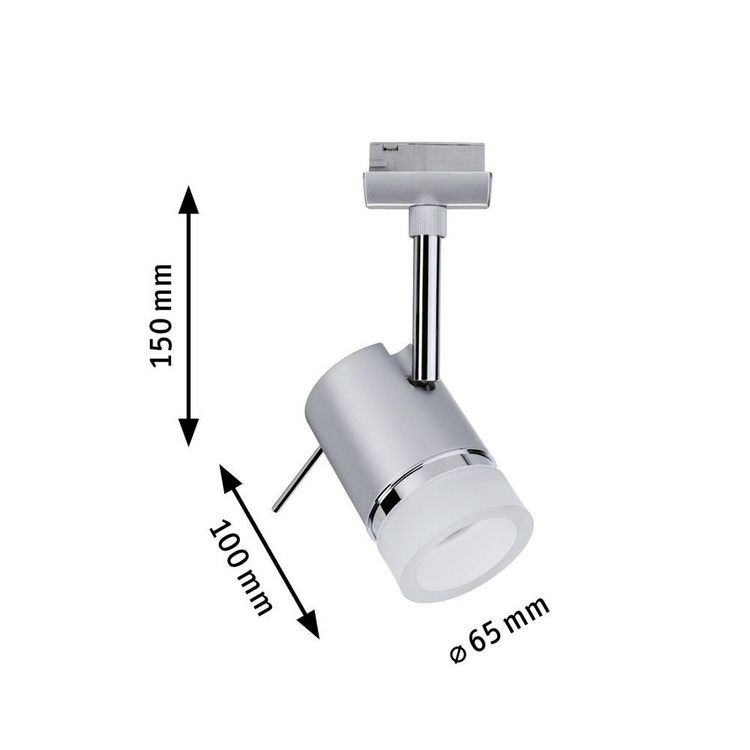 Produktbild: Paulmann Pipe Hochvolt-Schienensystem-Leuchte URail GU10 10W LED Chrom (matt), Chrom
