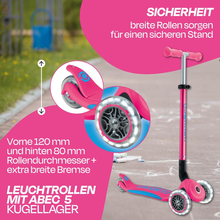 Produktbild: GLOBBER PRIMO FOLDABLE PLUS LIGHTS pink-