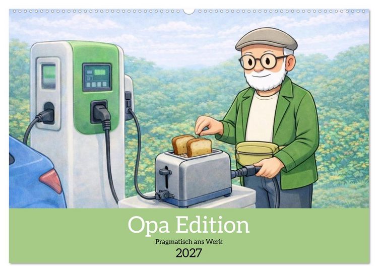 Produktbild: Opa Edition - Pragmatisch ans Werk (Wandkalender 2027 DIN A2 quer), CALVENDO Monatskalender