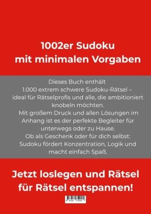 Produktbild: 1.002er Sudoku extrem schwer