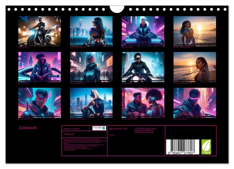 Produktbild: Cyberpunk (Wandkalender 2026 DIN A4 quer), CALVENDO Monatskalender