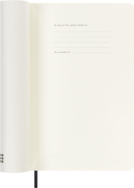 Produktbild: Moleskine 18 Monate Tagesnotizkalender 2026/2027, L/A5, 1 Tag = 1 Seite, Weicher Einband, Schwarz