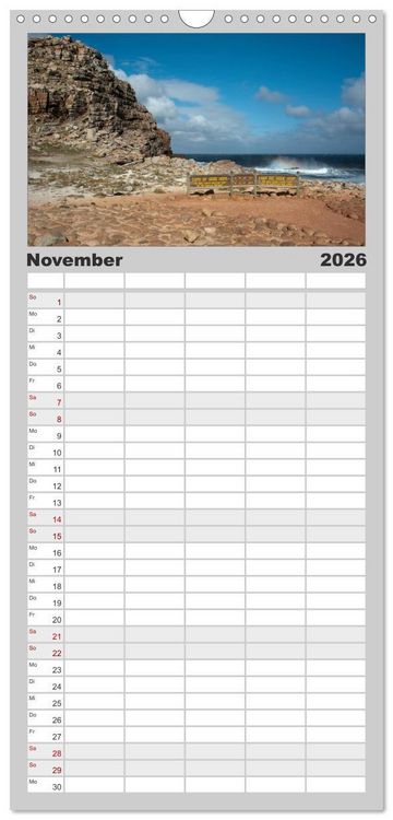 Produktbild: Familienplaner 2026 - S&uuml;dafrika mit 5 Spalten (Wandkalender, 21 x 45 cm) CALVENDO
