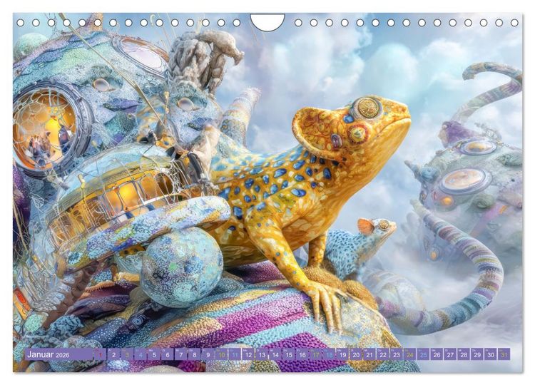 Produktbild: Surreale wunderliche Landschaften - Kreativwerke (Wandkalender 2026 DIN A4 quer), CALVENDO Monatskalender